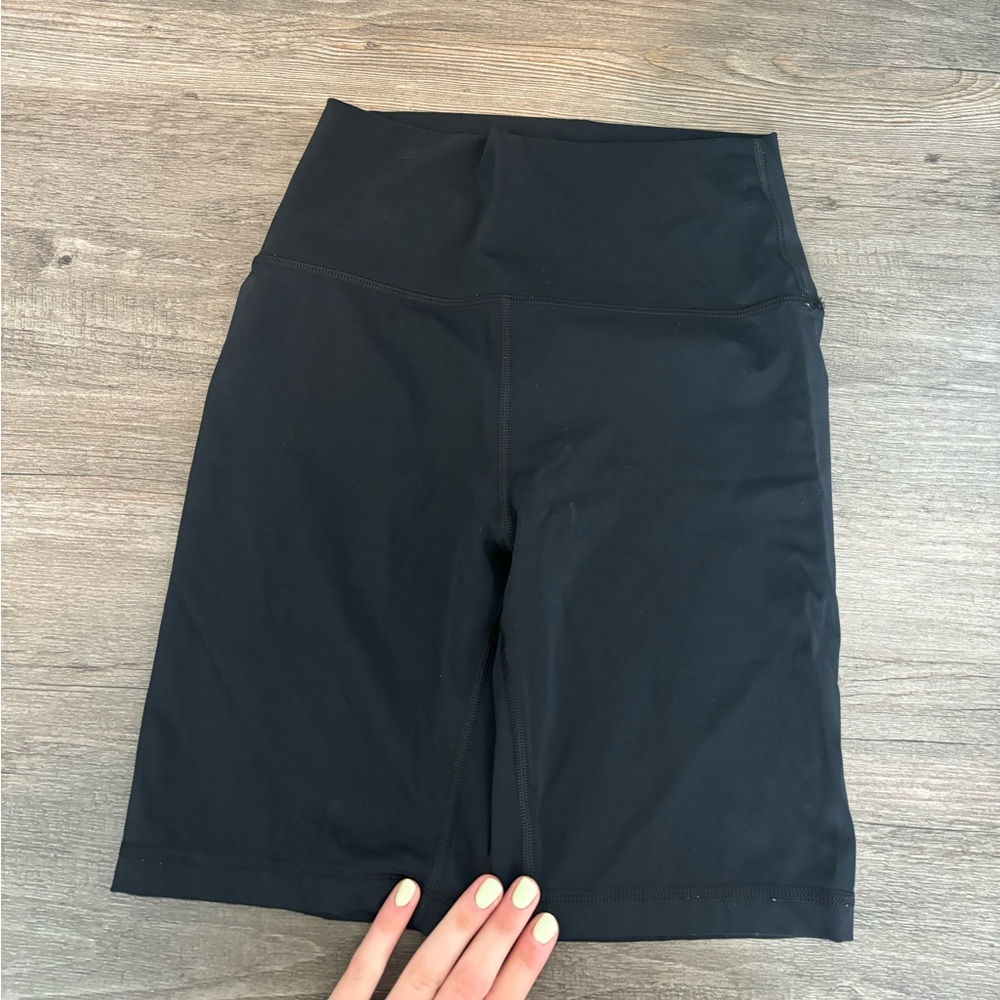 High waisted biker shorts 8 inch inseam